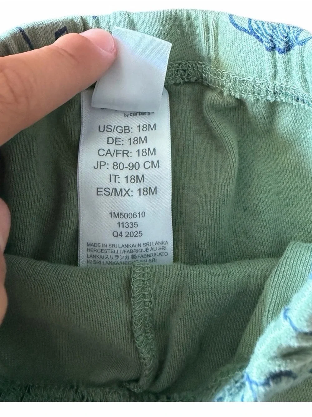 Simple Joys by Carters Boys 18M Animal Print Olive Green Joggers - EUC/ No Flaws